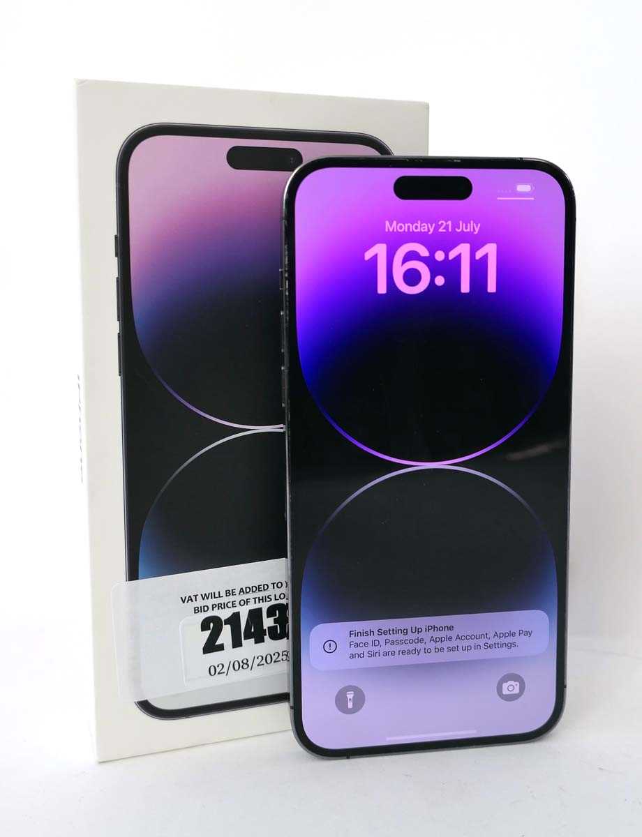 Lot 2143 - iPhone 14 Pro Max 128GB Deep Purple with box