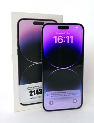 Lot 2143 - iPhone 14 Pro Max 128GB Deep Purple with box