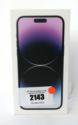 Lot 2143 - iPhone 14 Pro Max 128GB Deep Purple with box
