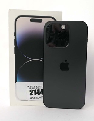 Lot 2144 - iPhone 14 Pro 128GB Space Black with box