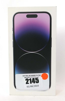 Lot 2145 - iPhone 14 Pro 256GB Deep Purple with box