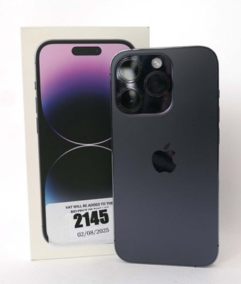 Lot 2145 - iPhone 14 Pro 256GB Deep Purple with box