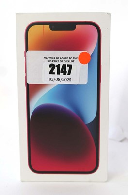 Lot 2147 - iPhone 14 Plus 512GB Red with box