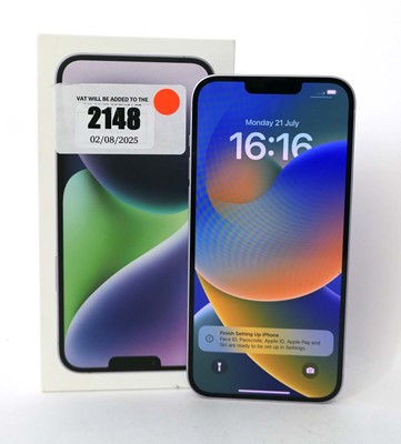 Lot 2148 - iPhone 14 Plus 128GB Purple with box and cable