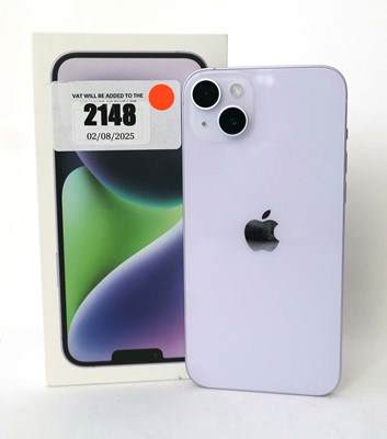 Lot 2148 - iPhone 14 Plus 128GB Purple with box and cable