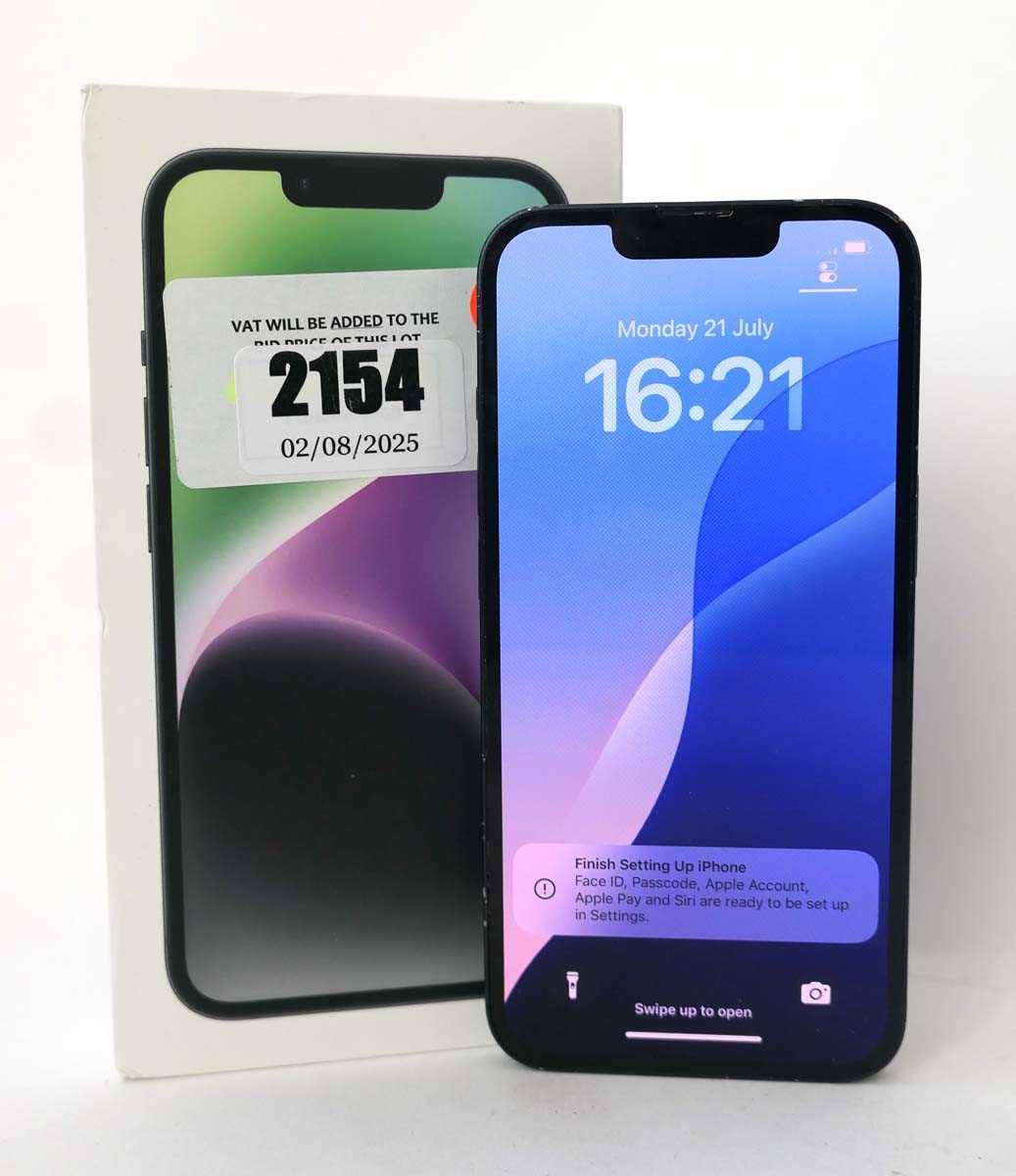 Lot 2154 - iPhone 14 128GB Midnight with box