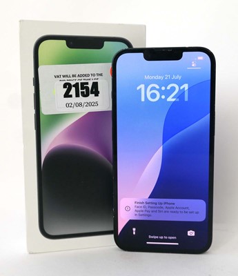 Lot 2154 - iPhone 14 128GB Midnight with box