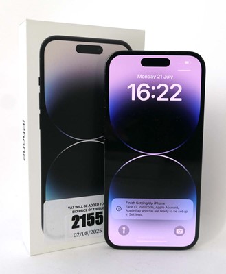 Lot 2155 - iPhone 14 Pro 256GB Space Black with box