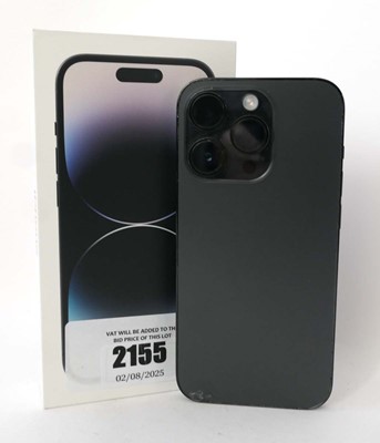 Lot 2155 - iPhone 14 Pro 256GB Space Black with box