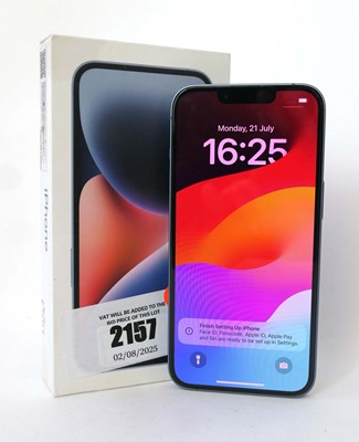 Lot 2157 - iPhone 14 128GB Blue with box