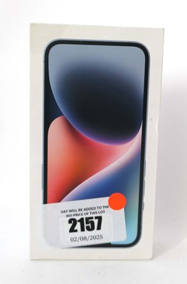Lot 2157 - iPhone 14 128GB Blue with box