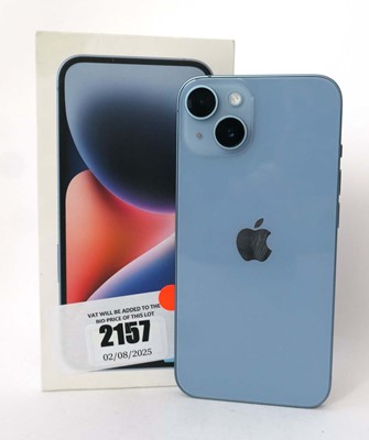 Lot 2157 - iPhone 14 128GB Blue with box