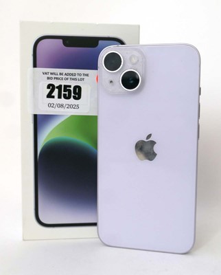 Lot 2159 - iPhone 14 128GB Purple with box