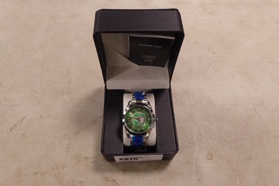 Lot 2075 - Boxed Earnest Ferdinand wristwatch with green...