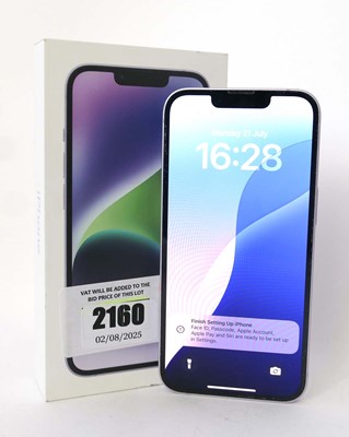 Lot 2160 - iPhone 14 128GB Purple with box