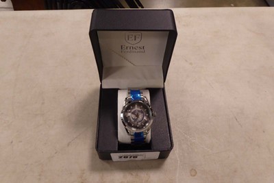 Lot 2076 - Boxed Earnest Ferdinand wristwatch with grey...