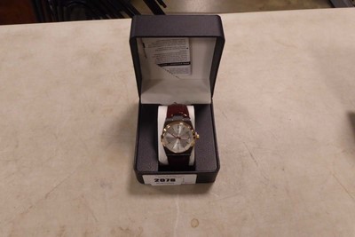 Lot 2078 - Boxed Earnest Ferdinand wristwatch with grey...