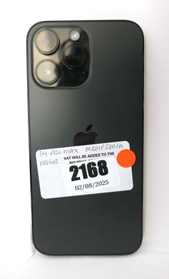 Lot 2168 - iPhone 14 Pro Max 128GB Space Black