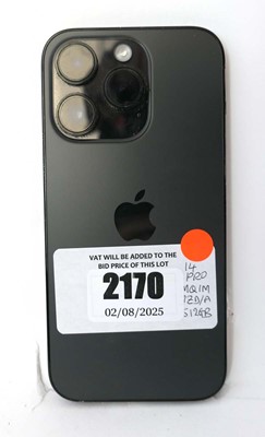 Lot 2170 - iPhone 14 Pro 512GB Space Black
