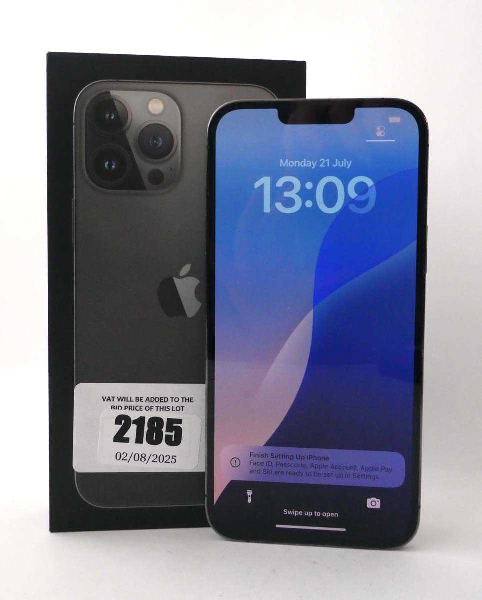 Lot 2185 - iPhone 13 Pro Max 128GB Graphite with box