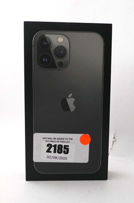 Lot 2185 - iPhone 13 Pro Max 128GB Graphite with box