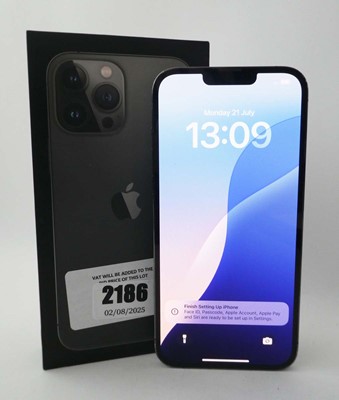 Lot 2186 - iPhone 13 Pro Max 128GB Graphite with box