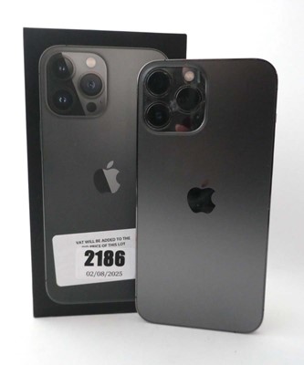 Lot 2186 - iPhone 13 Pro Max 128GB Graphite with box