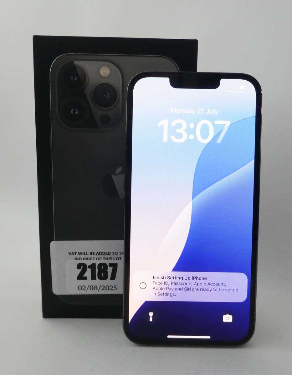 Lot 2187 - iPhone 13 Pro 128GB Graphite with box
