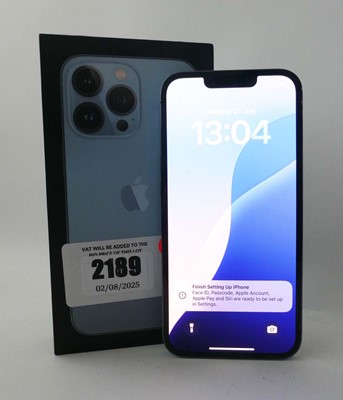 Lot 2189 - iPhone 13 Pro 128GB Blue with box
