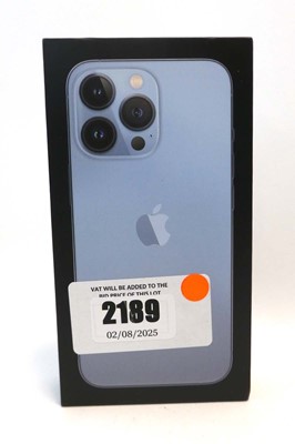Lot 2189 - iPhone 13 Pro 128GB Blue with box