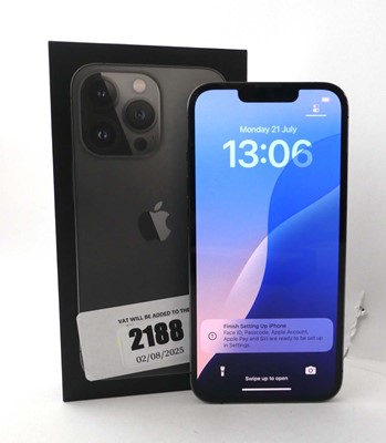 Lot 2188 - iPhone 13 Pro 128GB Graphite with box