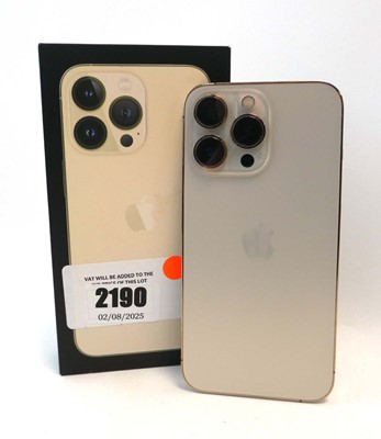 Lot 2190 - iPhone 13 Pro 128GB Gold with box