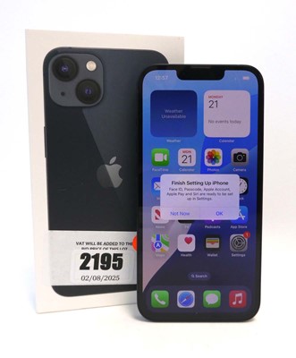 Lot 2195 - iPhone 13 128GB Midnight with box
