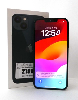 Lot 2196 - iPhone 13 128GB Midnight with box