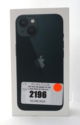 Lot 2196 - iPhone 13 128GB Midnight with box