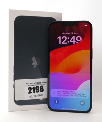 Lot 2198 - iPhone 13 128GB Midnight with box