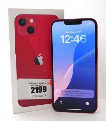 Lot 2199 - iPhone 13 128GB Red with box