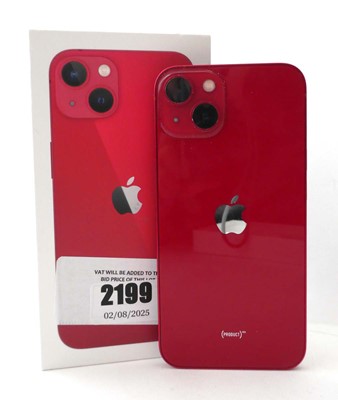 Lot 2199 - iPhone 13 128GB Red with box