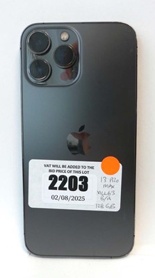 Lot 2203 - iPhone 13 Pro Max 128GB Graphite