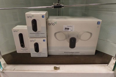 Lot 2112 - Arlo Wired Floodlight camera sealed along with...