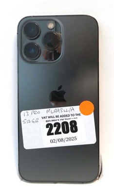 Lot 2208 - iPhone 13 Pro 512GB Graphite