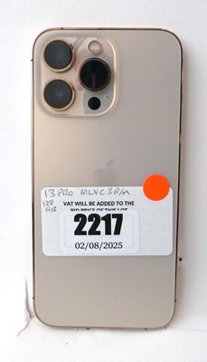 Lot 2217 - iPhone 13 Pro 128GB Gold