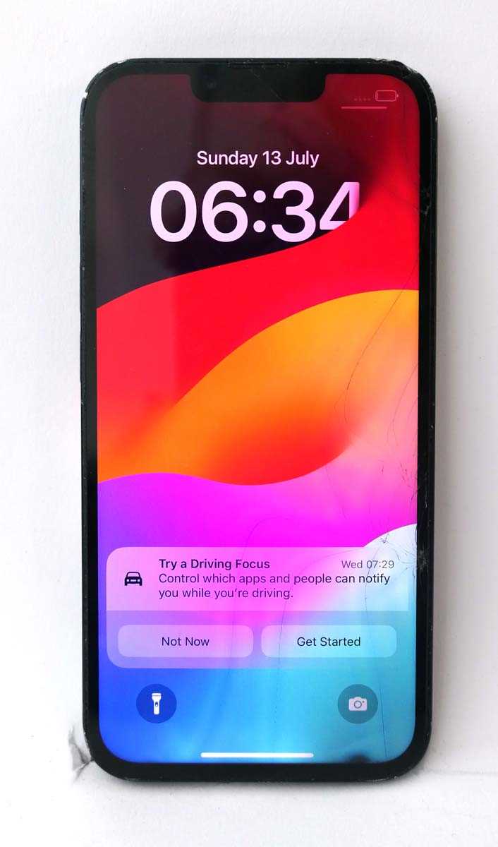 Lot 2230 - iPhone 13 128GB Blue (cracked screen)
