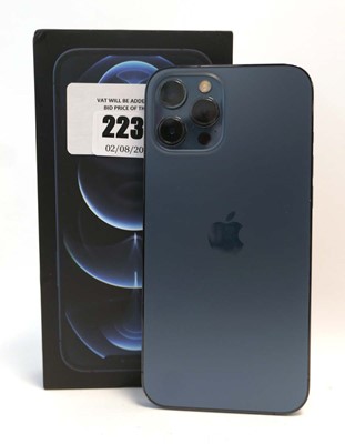 Lot 2232 - iPhone 12 Pro Max 128GB Pacific Blue with box