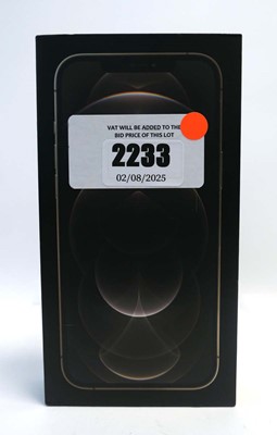 Lot 2233 - iPhone 12 Pro Max 128GB Gold with box