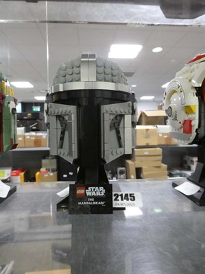Lot 2145 - Lego Mandalorian helmet number 75328