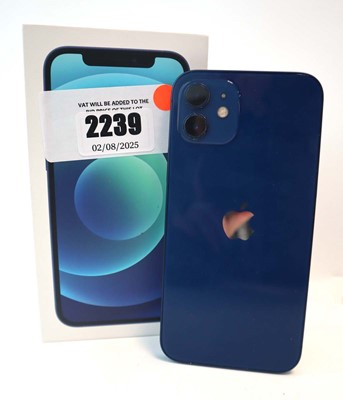 Lot 2239 - iPhone 12 64GB Blue with box