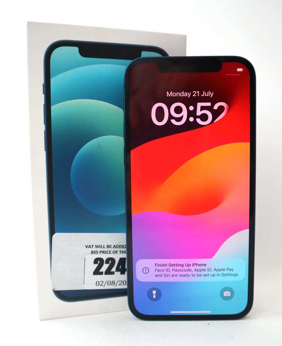 Lot 2240 - iPhone 12 64GB Blue with box