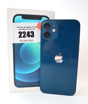 Lot 2243 - iPhone 12 Mini 64GB Blue with box