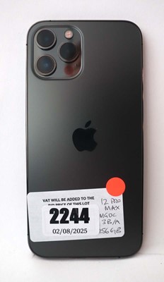 Lot 2244 - iPhone 12 Pro Max 256GB Graphite